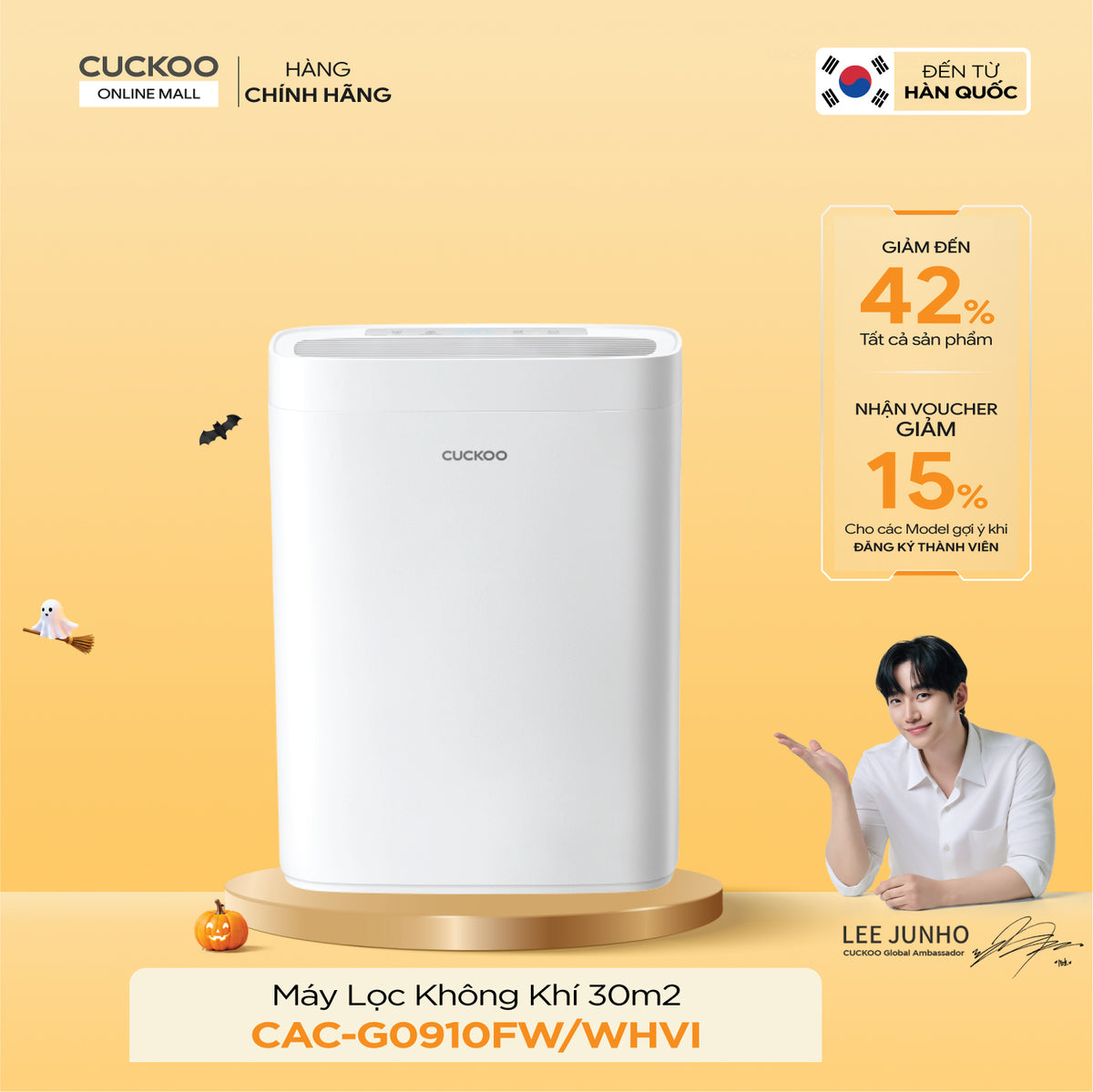 Máy lọc không khí Cuckoo CAC-G0910FW/WHVI