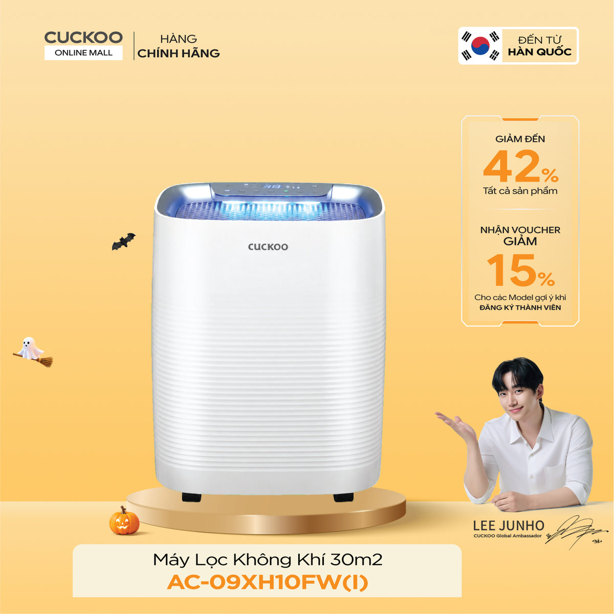 Máy Lọc Không Khí Cuckoo AC-09XH10FW(I)