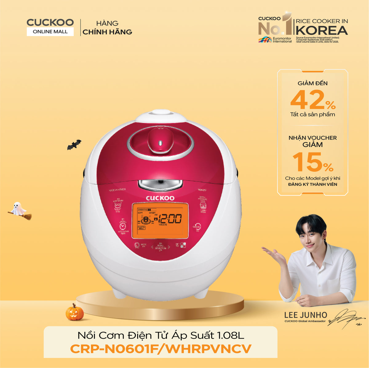 Nồi Cơm Điện Tử Áp Suất Cuckoo CRP-N0601F/WHRPVNCV