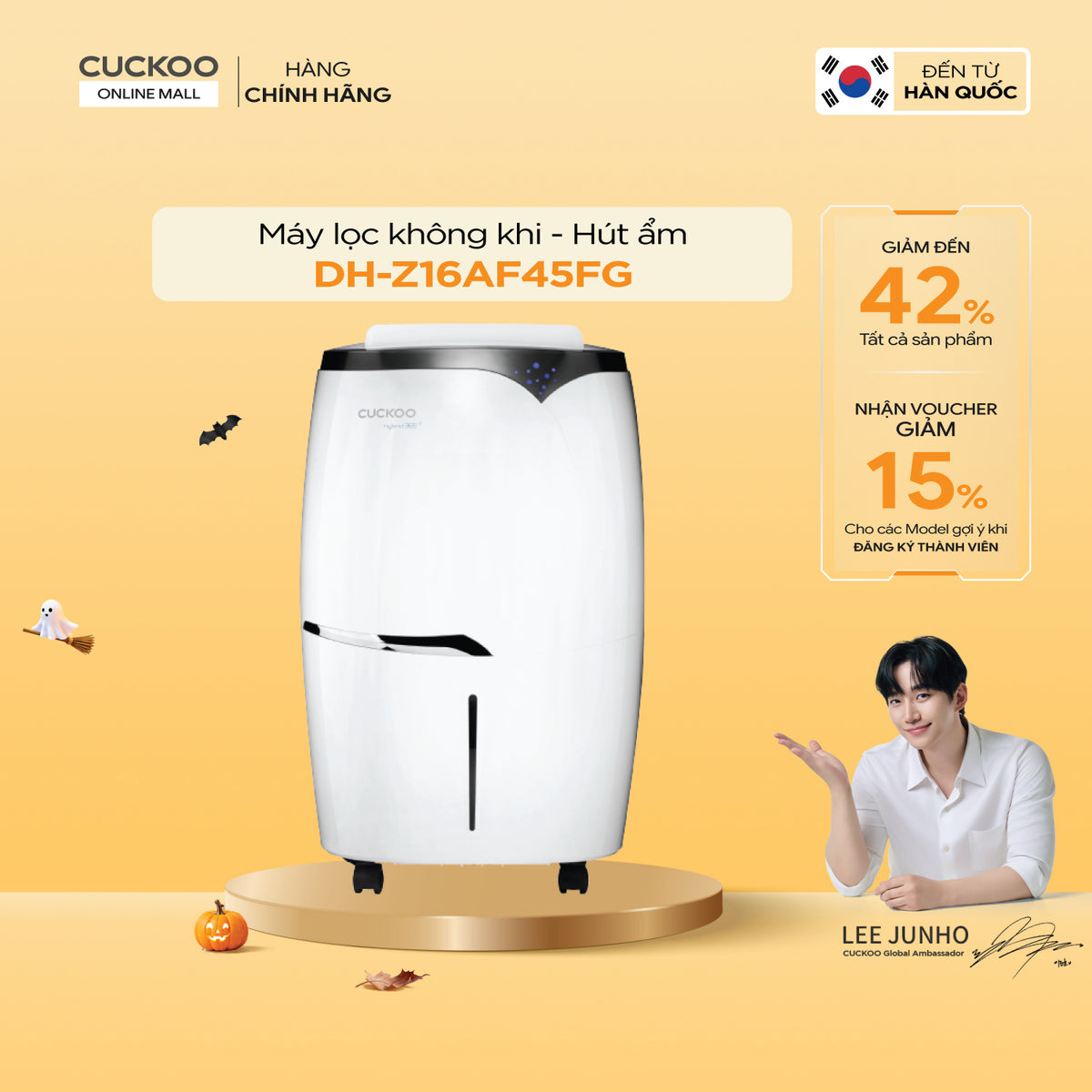 DH-Z16AF45FG(S) Máy Hút Ẩm Cuckoo