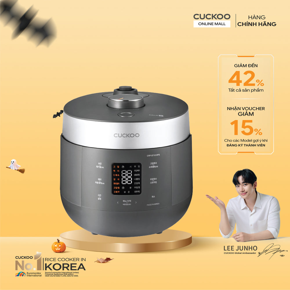 Nồi Cơm Điện Tử Áp Suất Kép Cuckoo CRP-ST1010FG