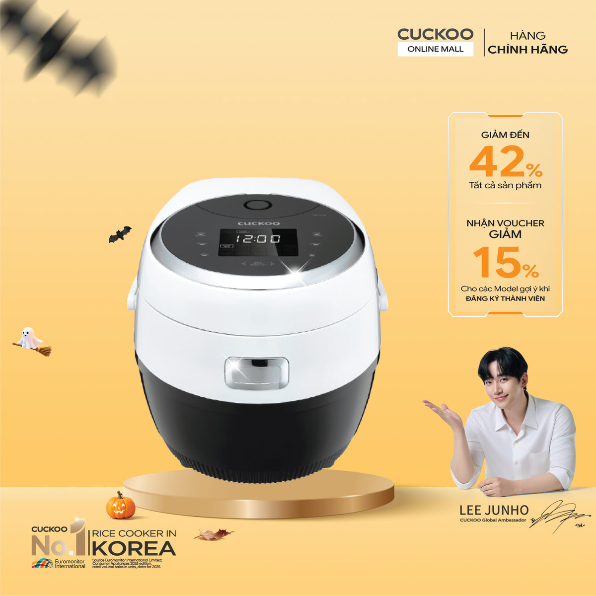Nồi Cơm Điện Tử Cuckoo CR-1020F/BKWHVNCV