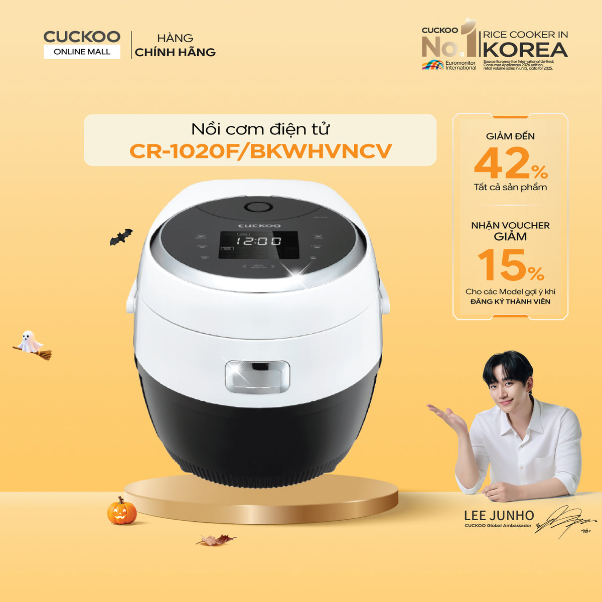 CR-1020F/BKWHVNCV Nồi Cơm Điện Tử Cuckoo
