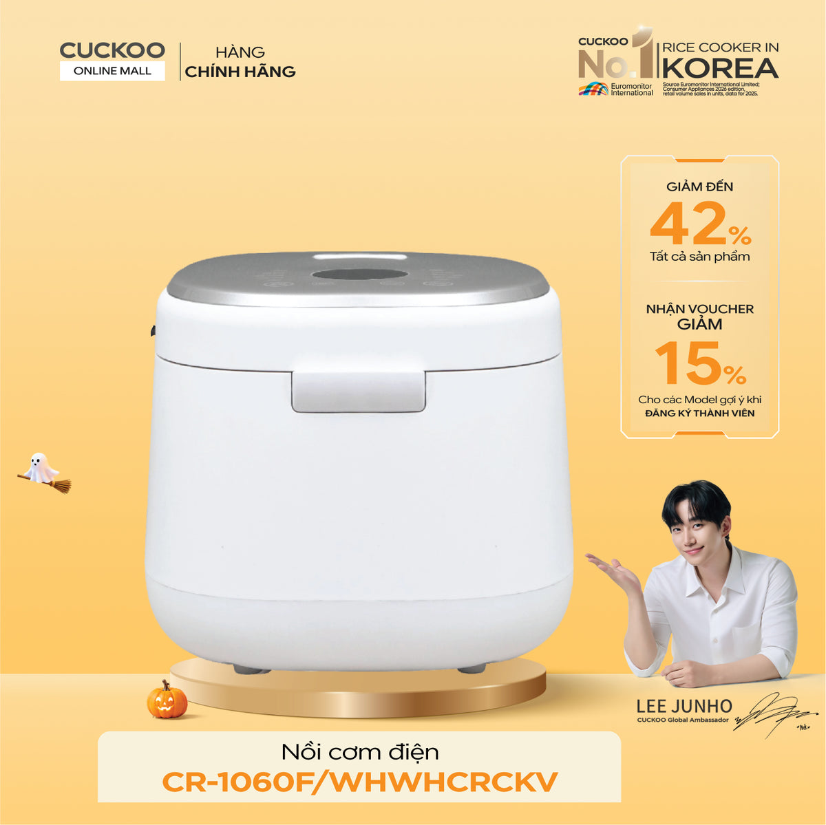 Nồi Cơm Điện Tử Cuckoo CR-1060F/WHWHCRCKV
