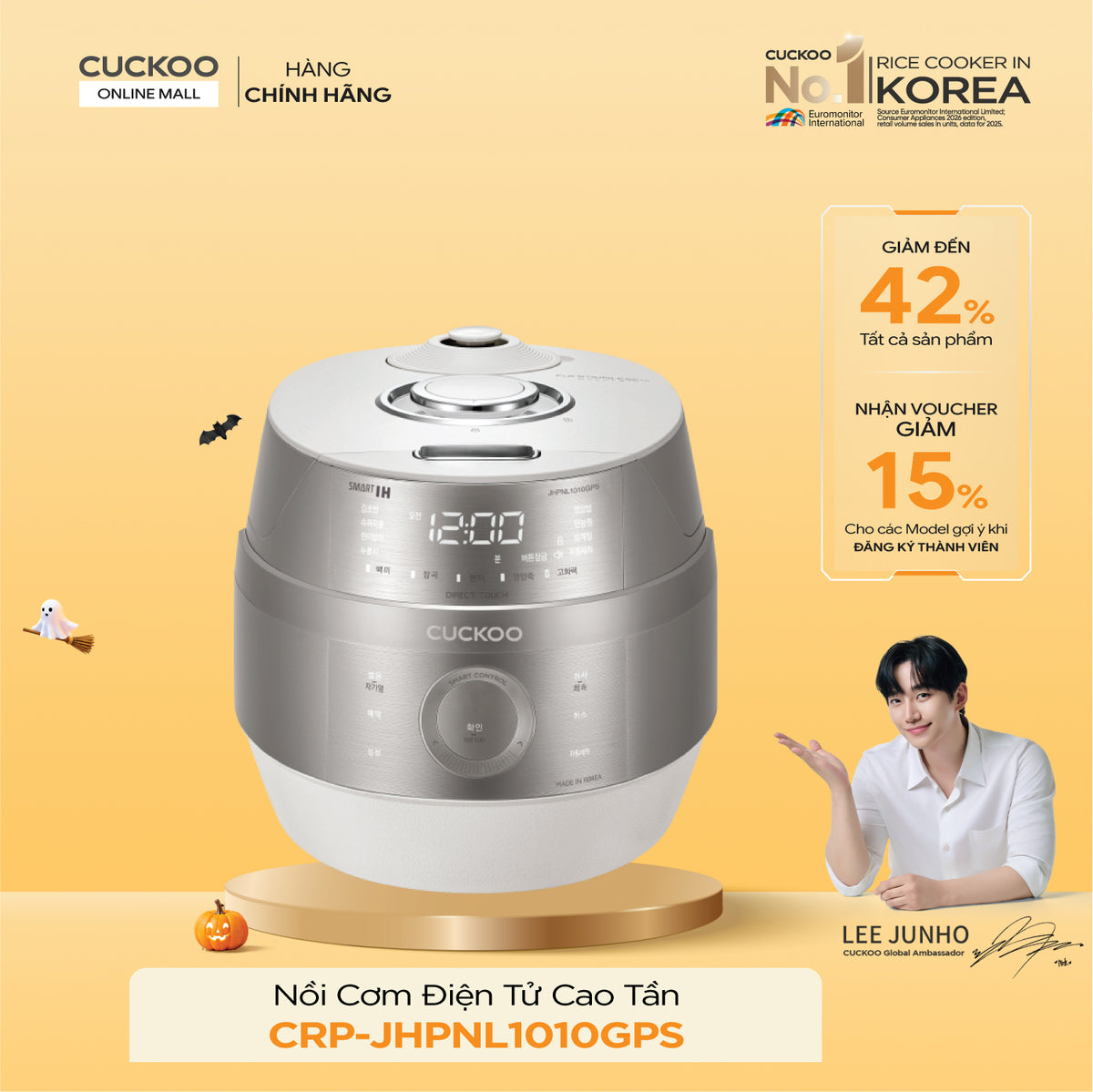 Nồi Cơm Điện Tử Áp Suất Cao Tần Cuckoo CRP-JHPNL1010GPS