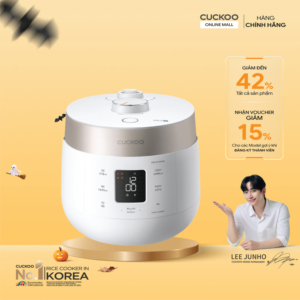 Nồi Cơm Điện Tử Áp Suất Kép Cuckoo CRP-ST1010FW