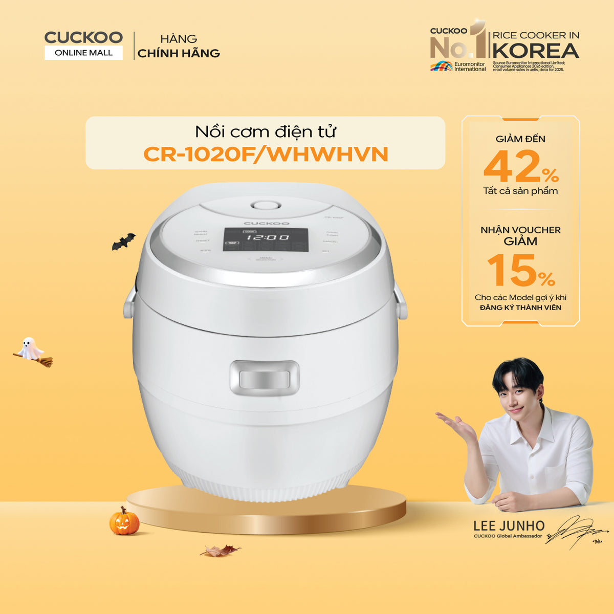 CR-1020F/WHWHVN Nồi Cơm Điện Tử Cuckoo