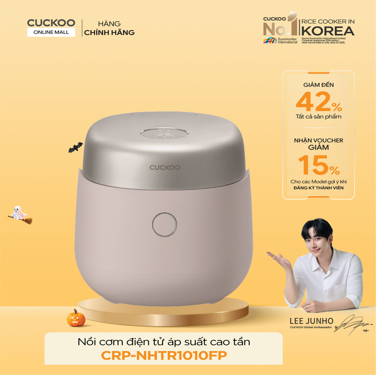 Nồi Cơm Điện Tử Áp Suất Kép Cao Tần Cuckoo CRP-NHTR1010FP