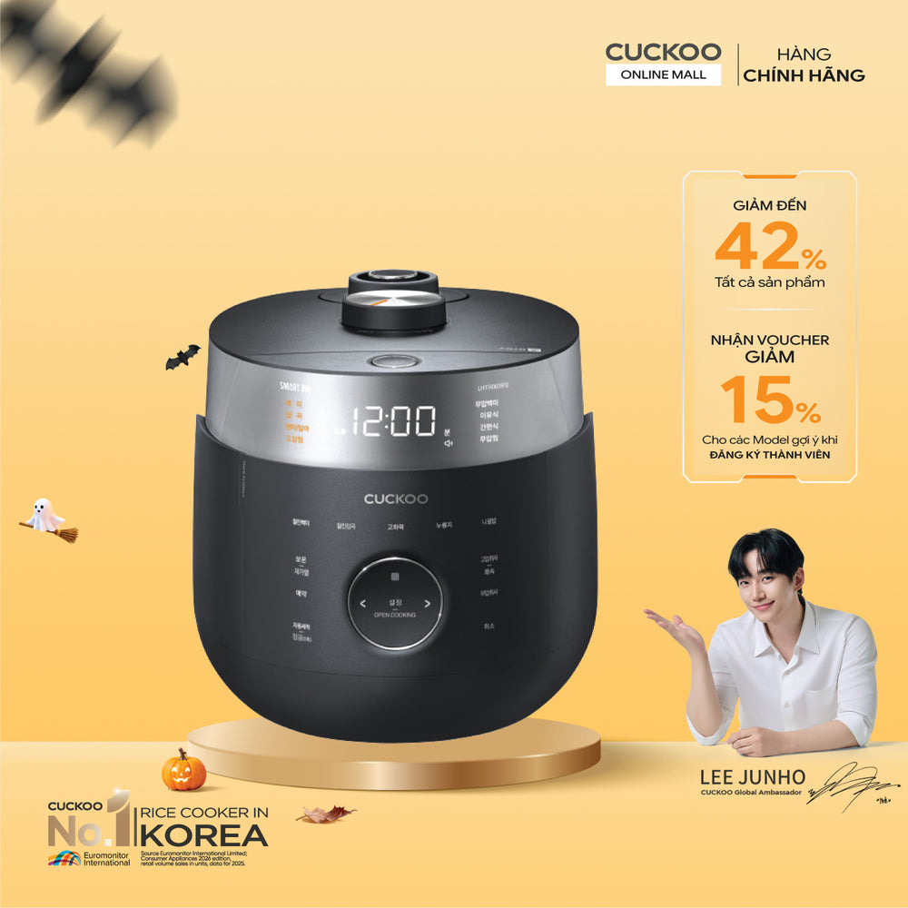 Nồi Cơm Điện Tử Áp Suất Kép Cao Tần Cuckoo CRP-LHTR0609F/BKSIVNCV