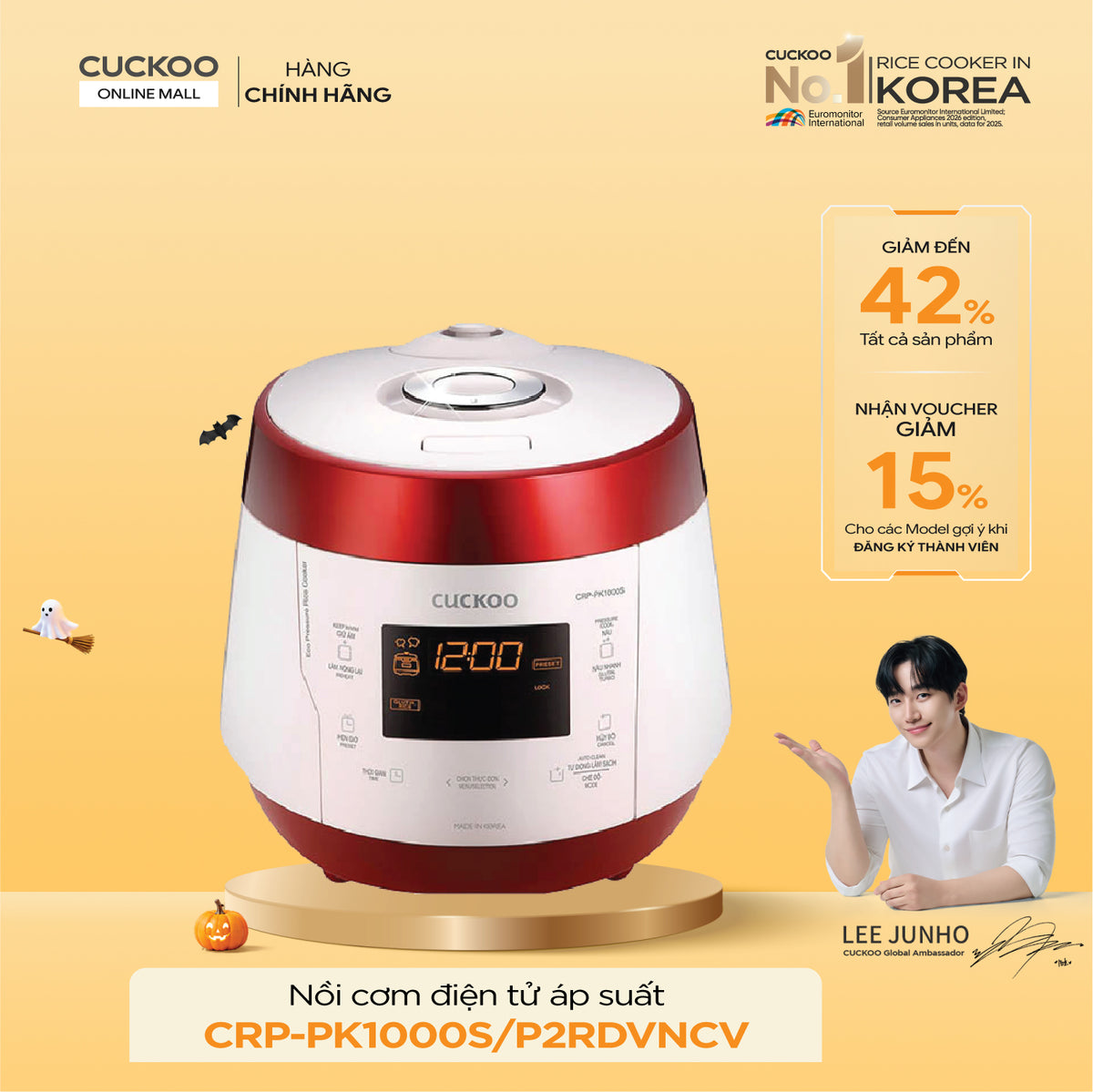 Nồi Cơm Điện Tử Áp Suất Cuckoo CRP-PK1000S/P2RDVNCV