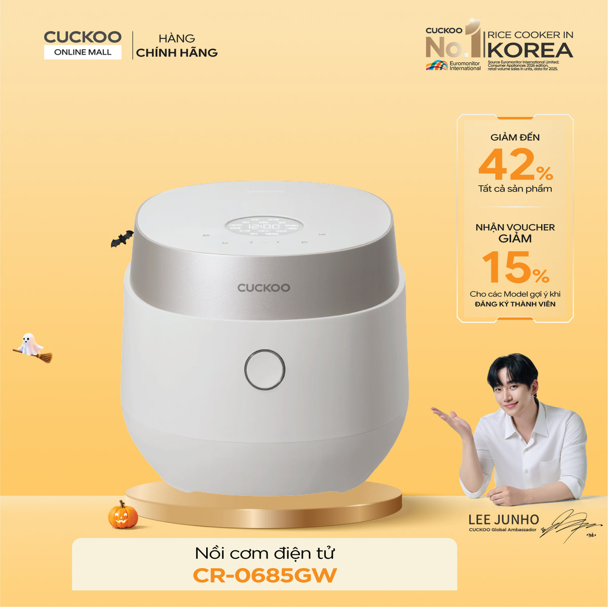 Nồi Cơm Điện Tử Cuckoo CR-0685GW