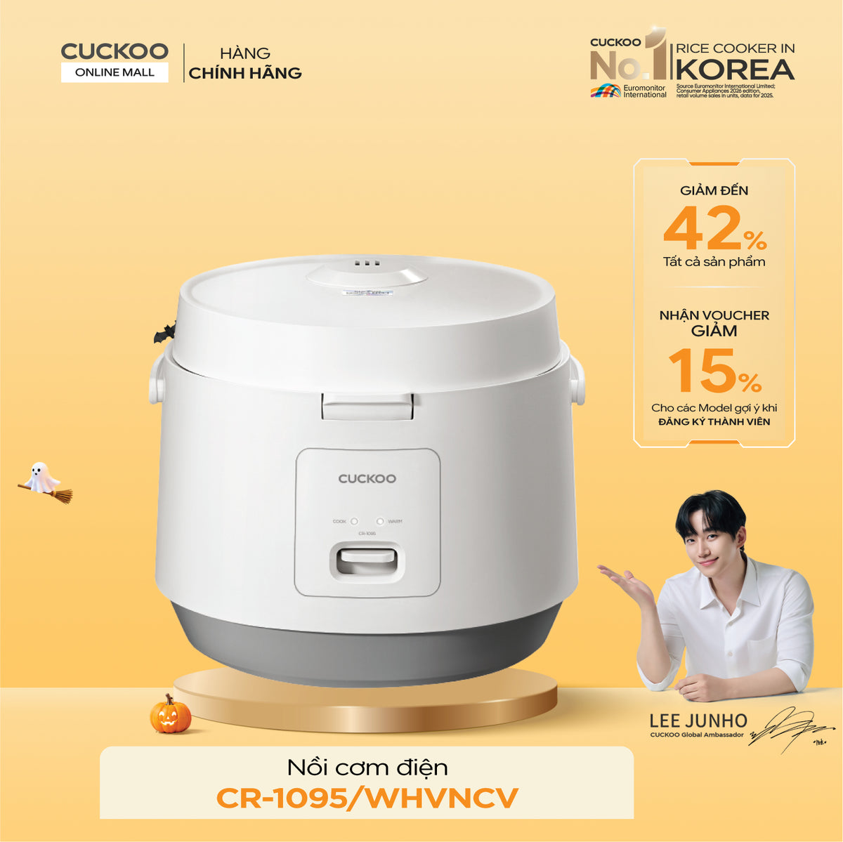 Nồi Cơm Điện Cuckoo CR-1095/WHVNCV