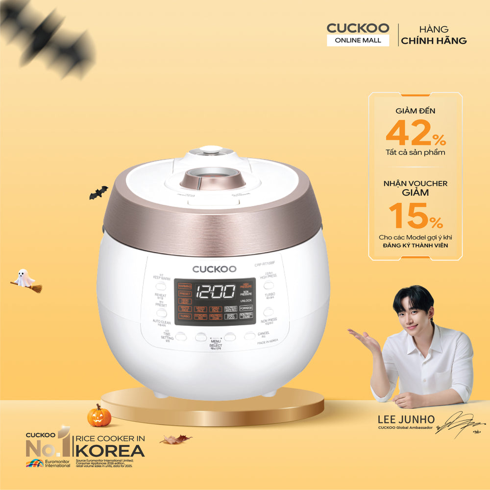 Cuckoo CRP-RT1008F/WHPGVN Twin Pressure Electronic Rice Cooker