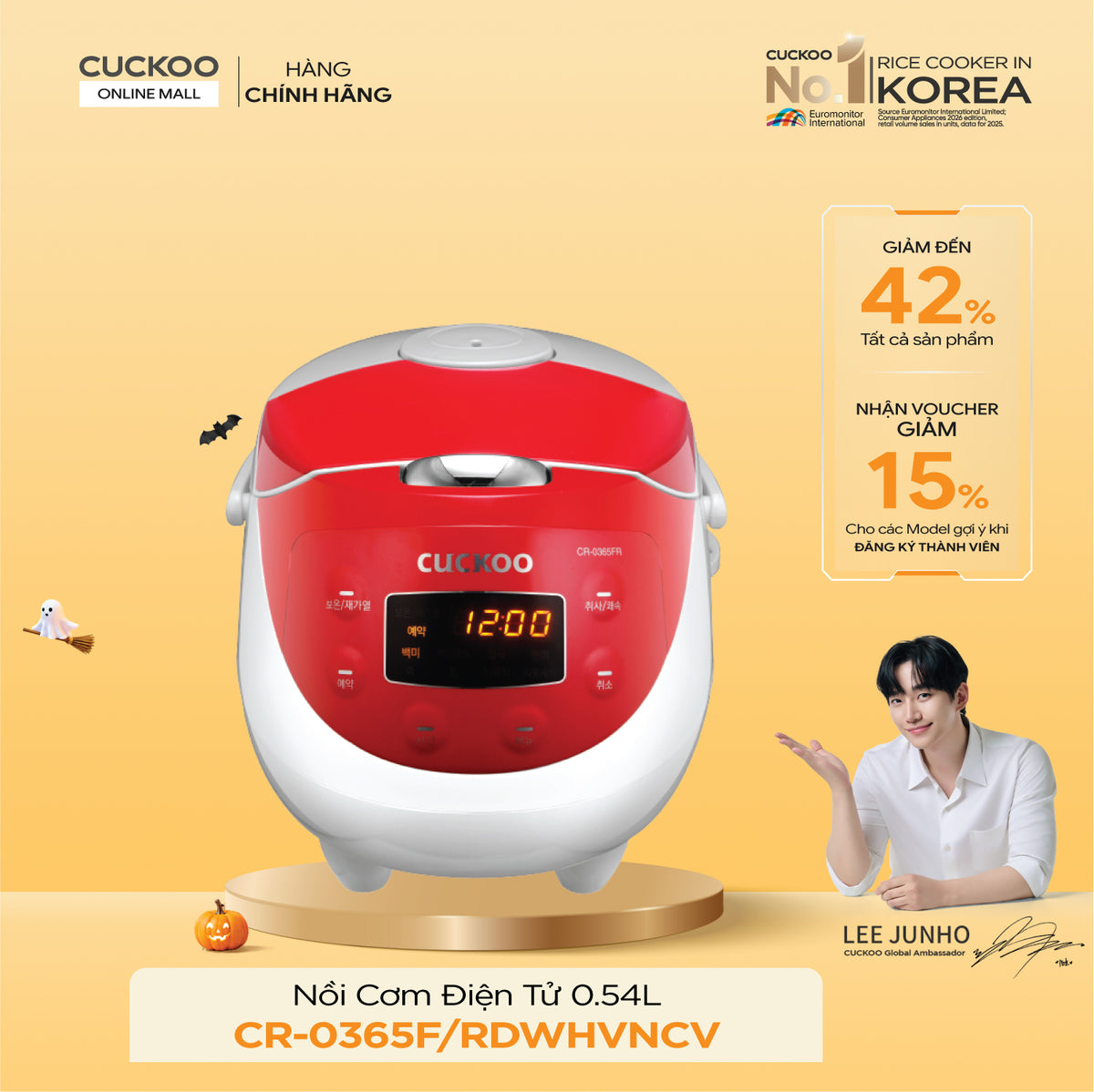 Nồi Cơm Điện Tử Cuckoo CR-0365F/RDWHVNCV