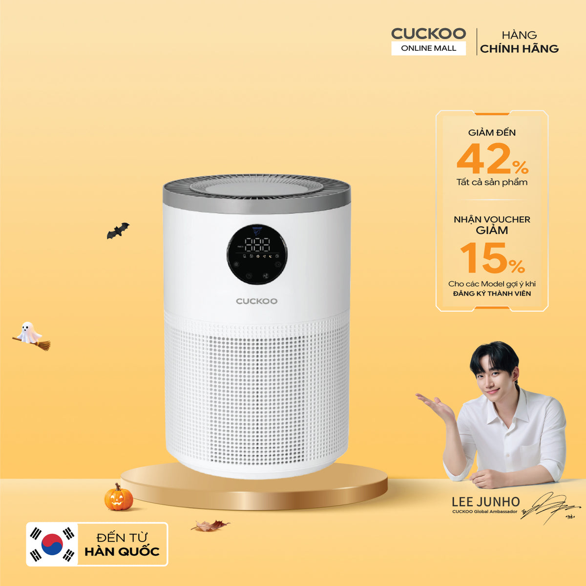 Máy Lọc Không Khí Cuckoo CAC-AF1110FW/WHCKV