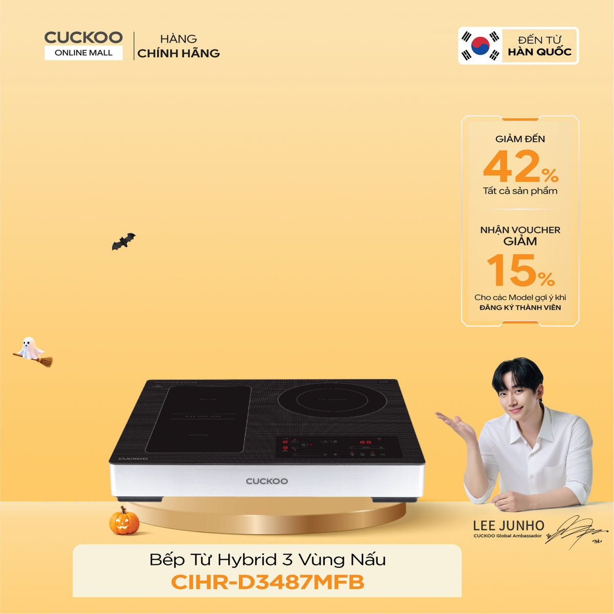 Bếp Từ Hybrid 3 Vùng Nấu Cuckoo