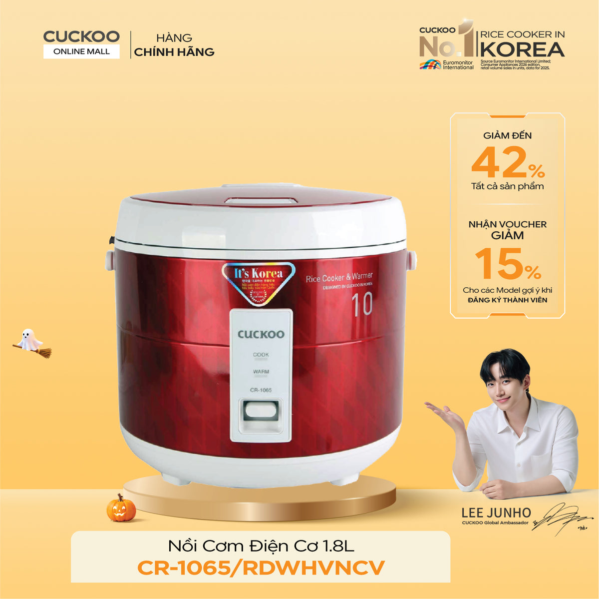 Nồi Cơm Điện Cuckoo CR-1065/RDWHVNCV