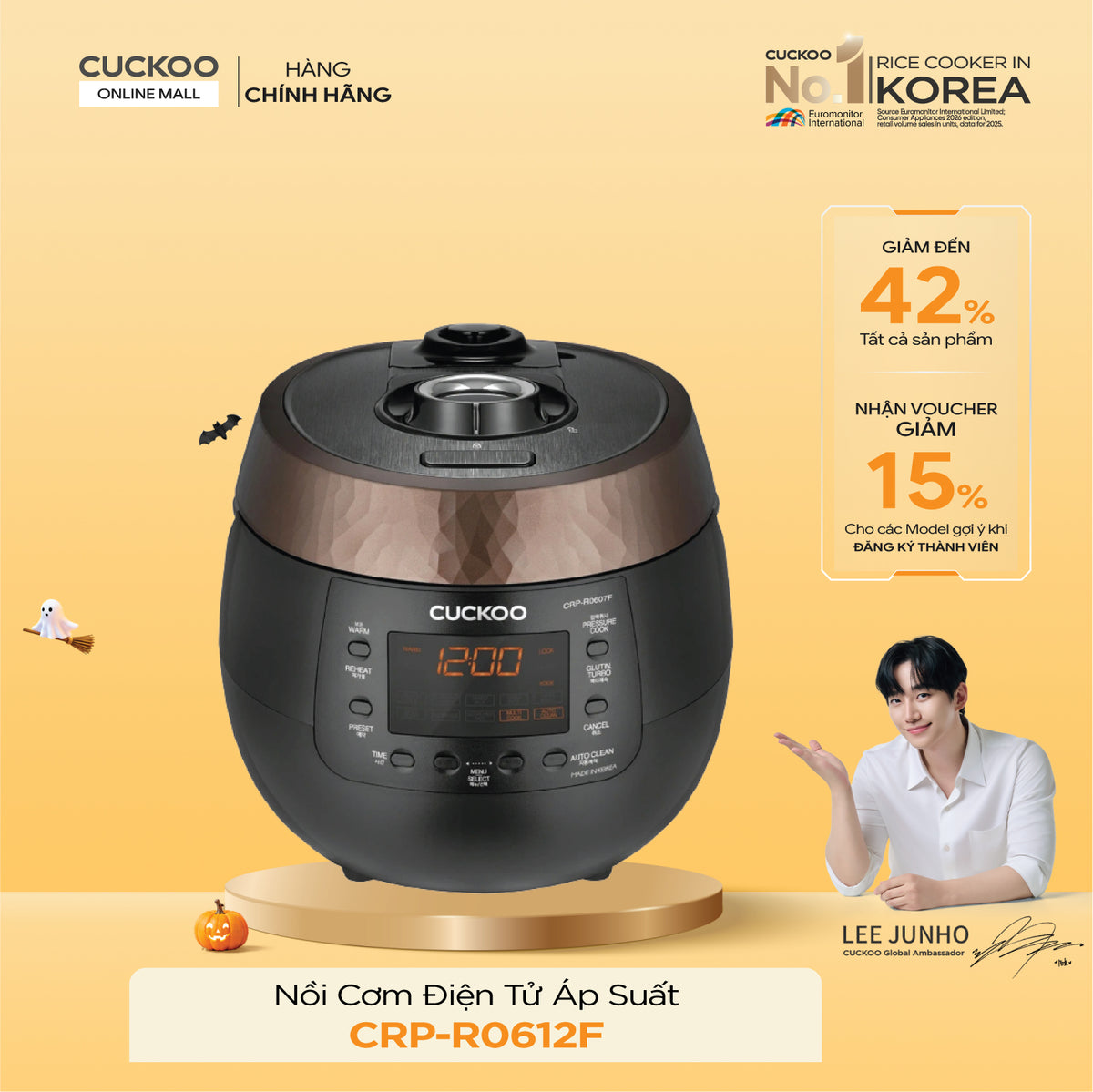 Cuckoo CRP-R0612F/BKSBCRVNCV Pressure Rice Cooker