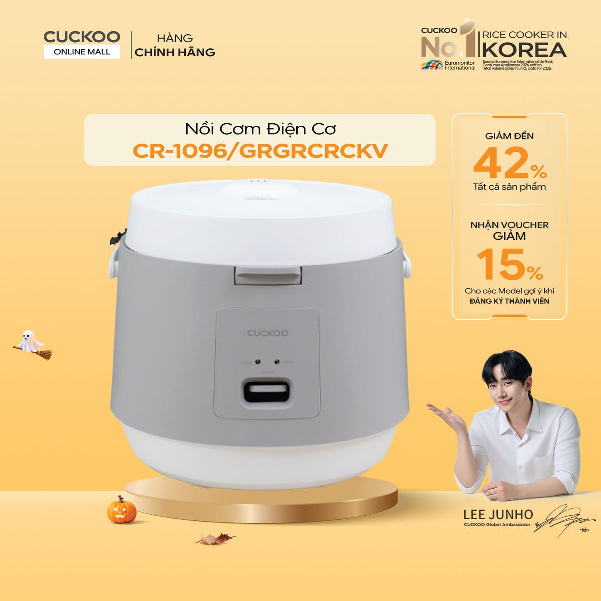 CR-1096/GRGRCRCKV Nồi Cơm Điện Cuckoo