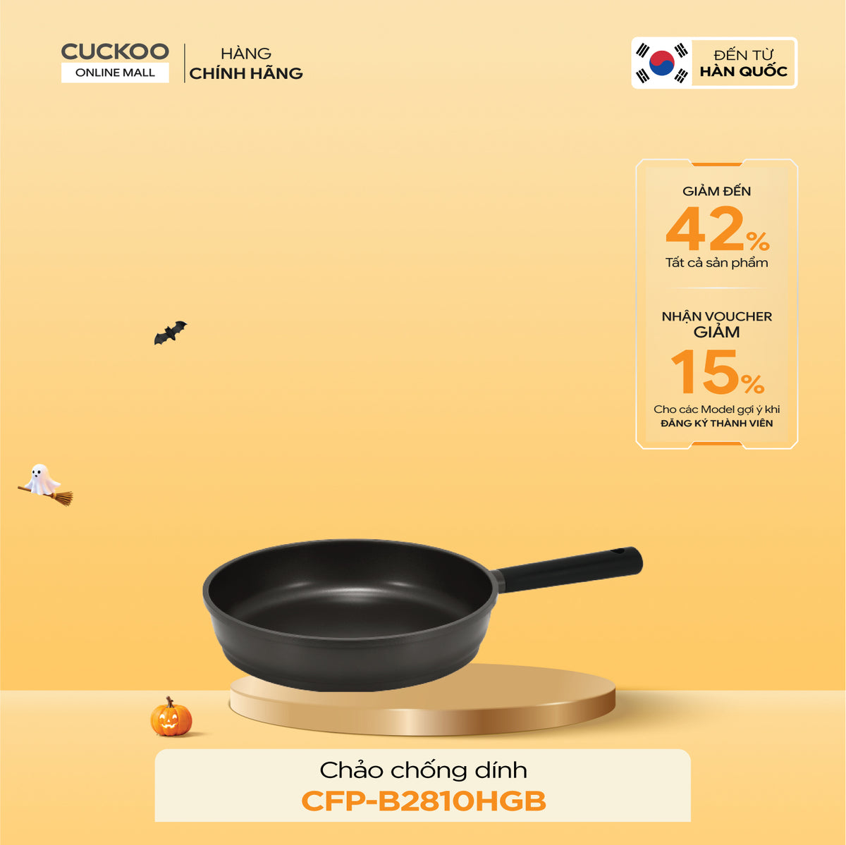 Chảo Chống Dính Cuckoo Kyndell CFP-B2810HGB