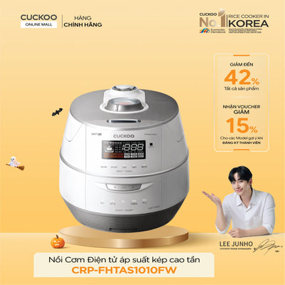 Nồi Cơm Điện Tử Áp Suất Kép Cao Tần Cuckoo CRP-FHTAS1010FW