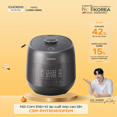 Nồi Cơm Điện Tử Áp Suất Kép Cao Tần Cuckoo CRP-PHTR0610FDM