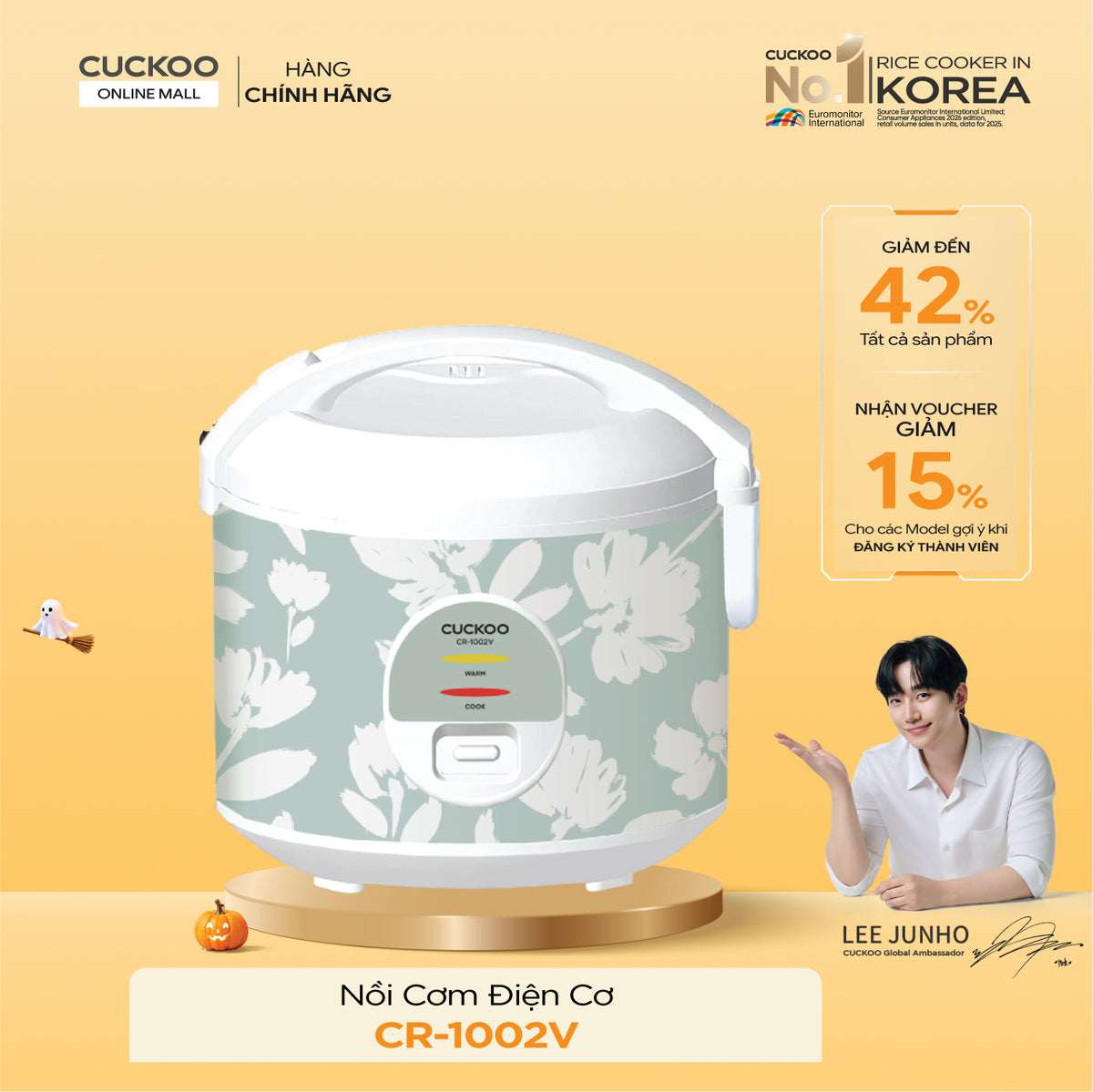 Nồi Cơm Điện Cuckoo CR-1002V/GRWHCRVNCKV