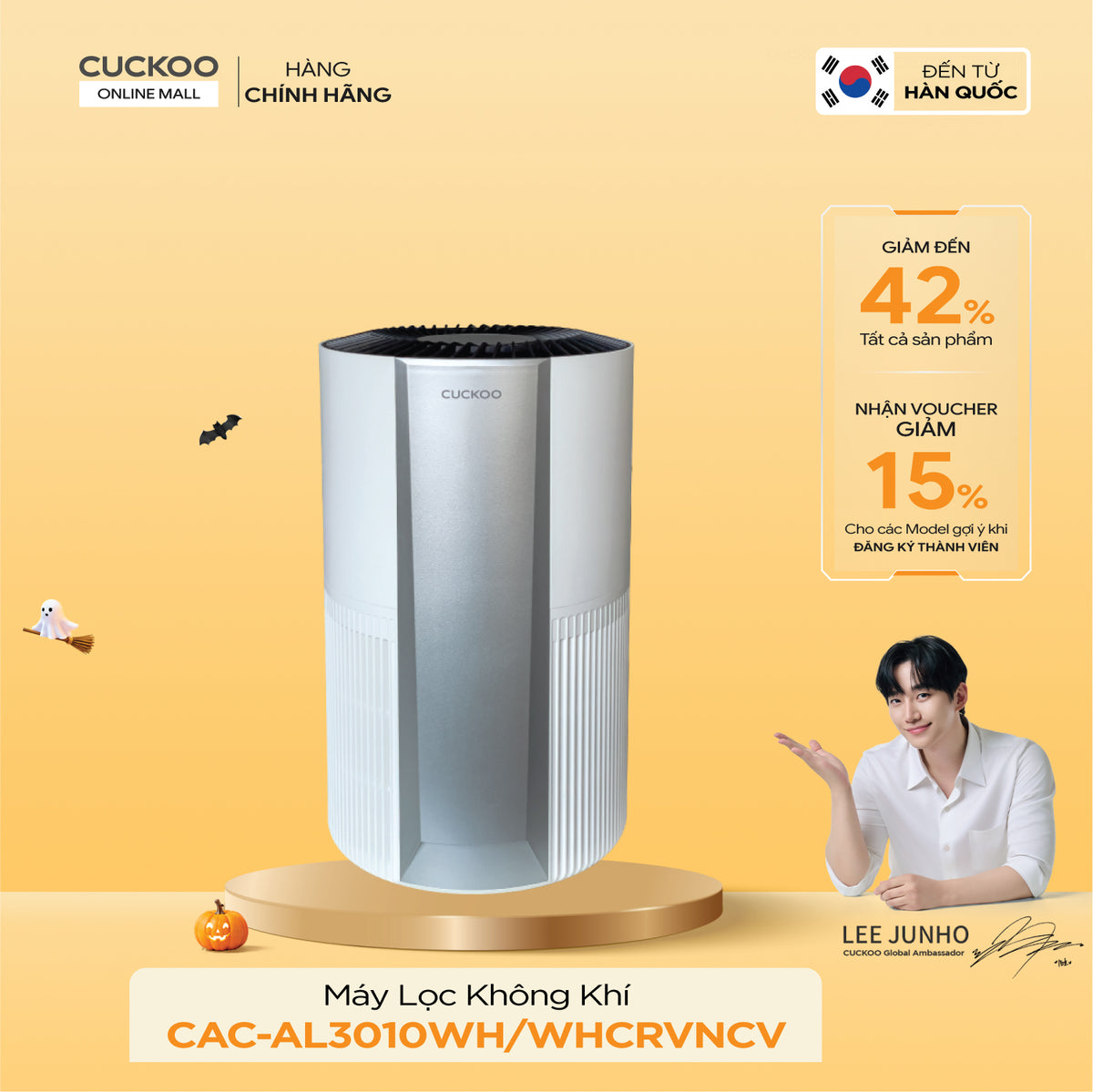 Máy Lọc Không Khí Cuckoo CAC-AL3010WH/WHCRVNCV