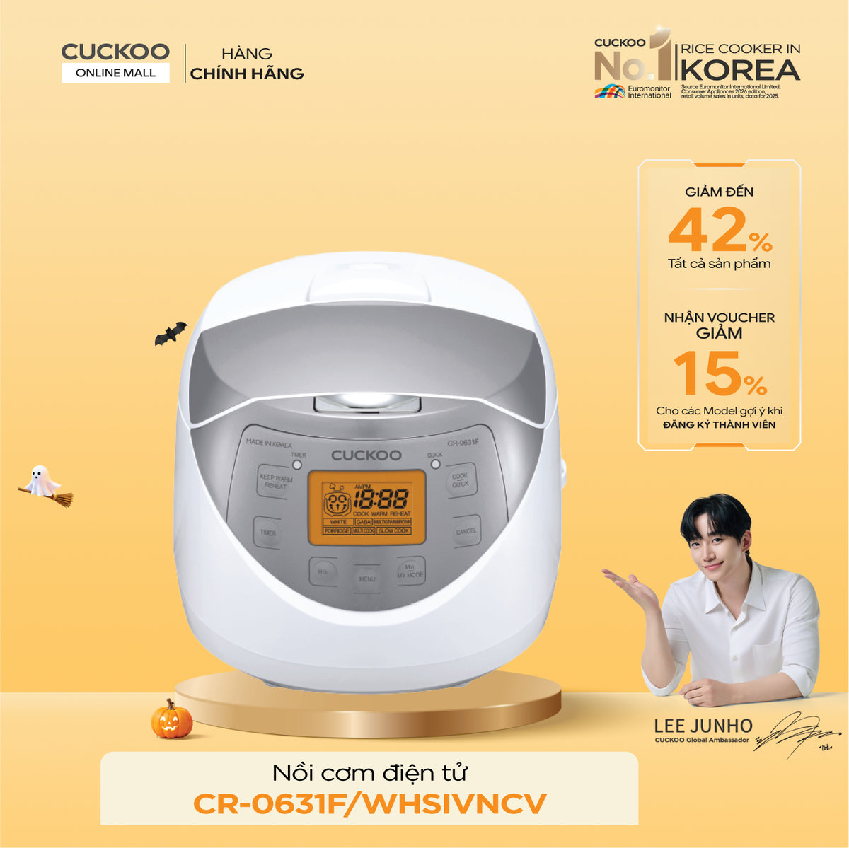 Nồi Cơm Điện Tử Cuckoo CR-0631F/WHSIVNCV