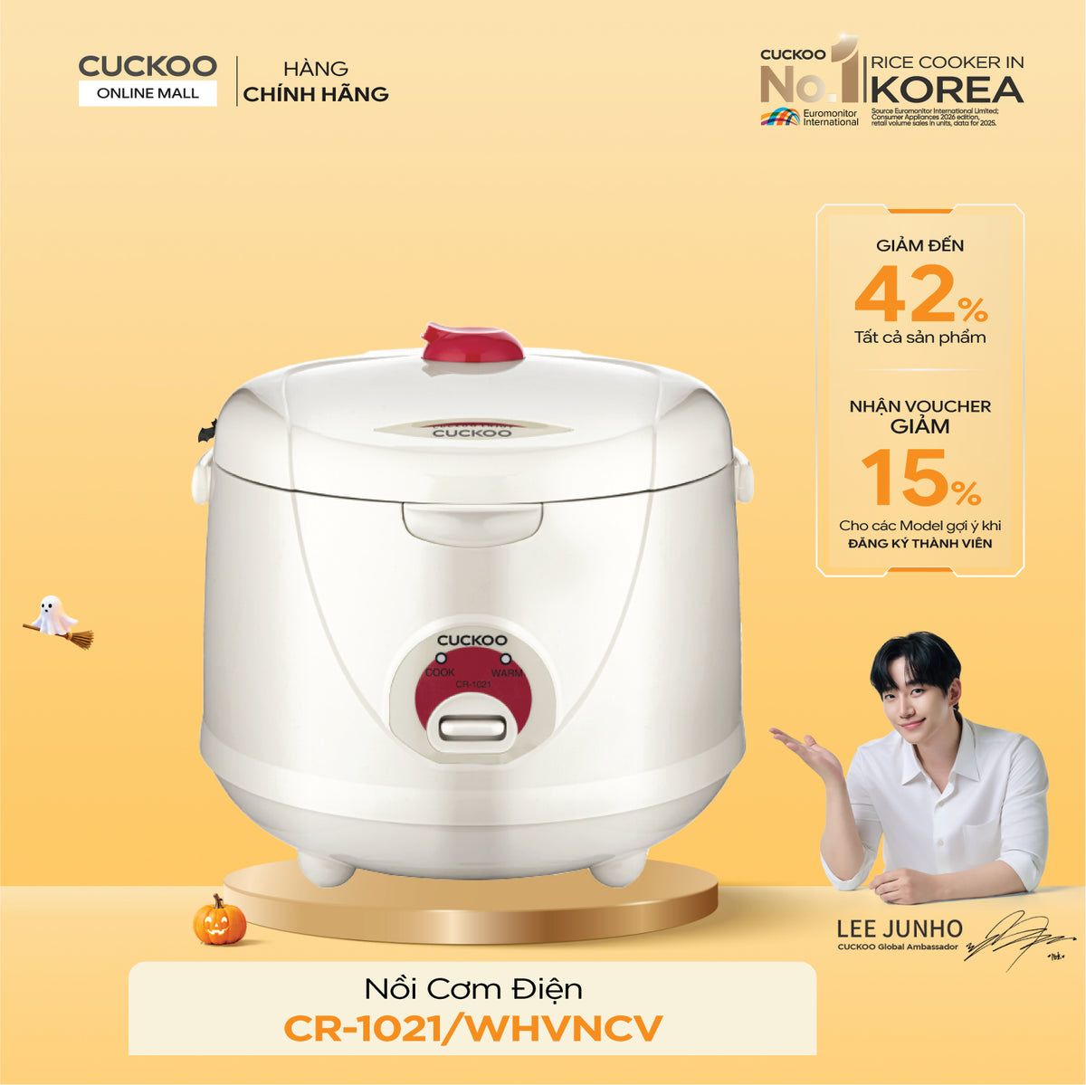 Nồi Cơm Điện Cơ Cuckoo CR-1021/WHVNCV