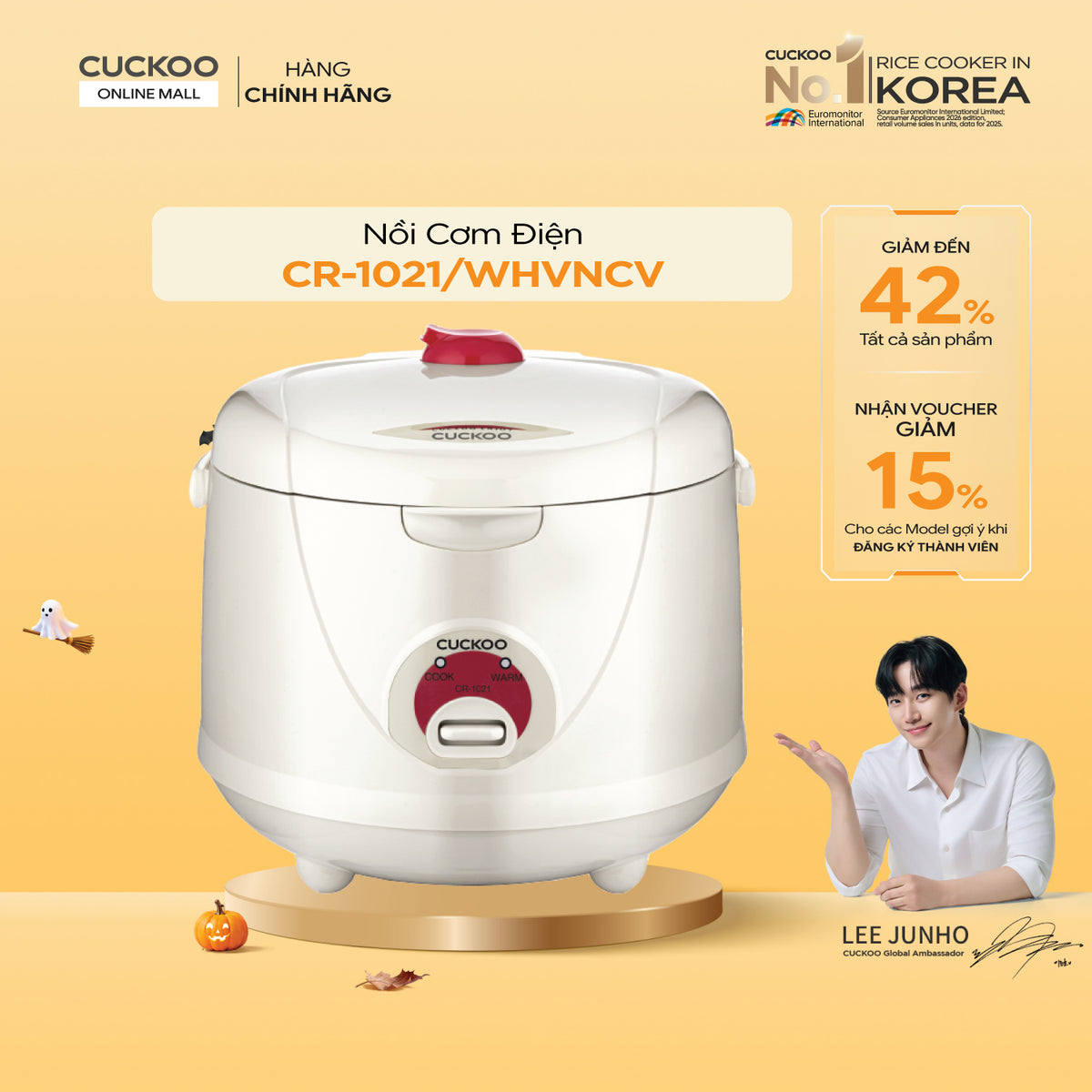 CR-1021/WHVNCV Nồi Cơm Điện Cơ Cuckoo