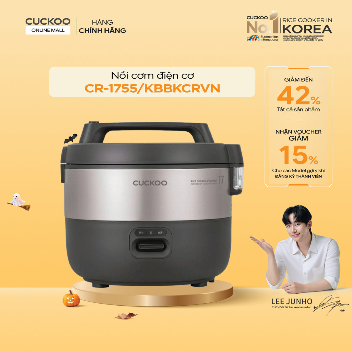 CR-1755/KBBKCRVN Nồi Cơm Điện Cuckoo