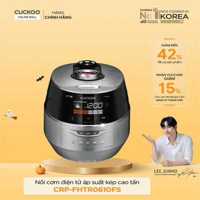 Nồi Cơm Điện Tử Áp Suất Kép Cao Tần Cuckoo CRP-FHTR0610FS