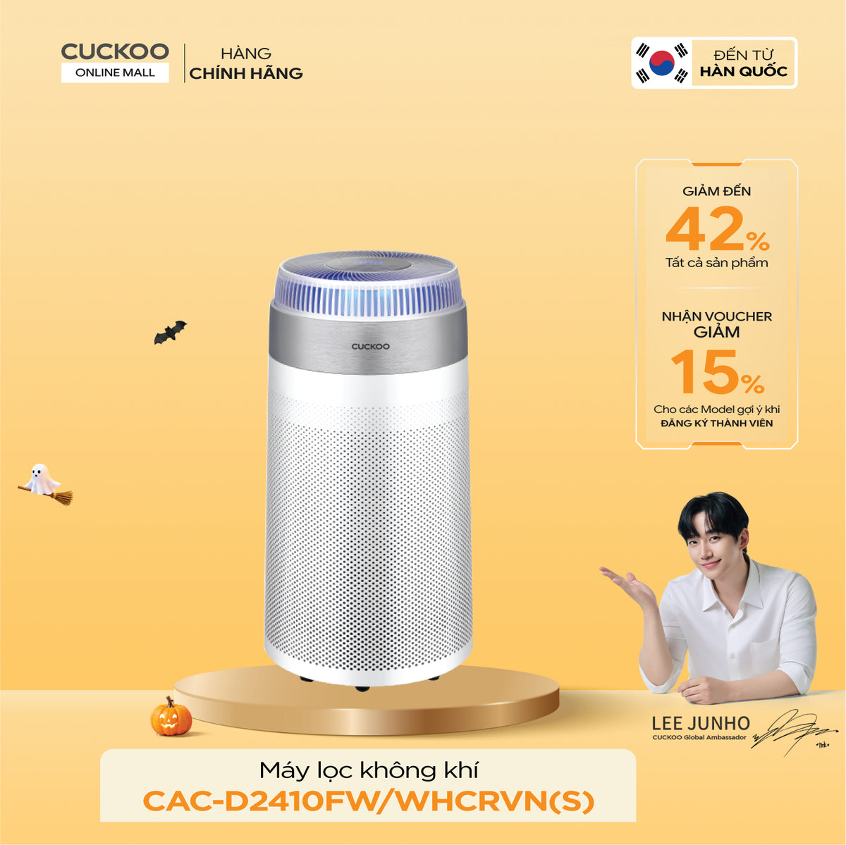 Máy Lọc Không Khí Cuckoo CAC-D2410FW/WHCRVN(S)