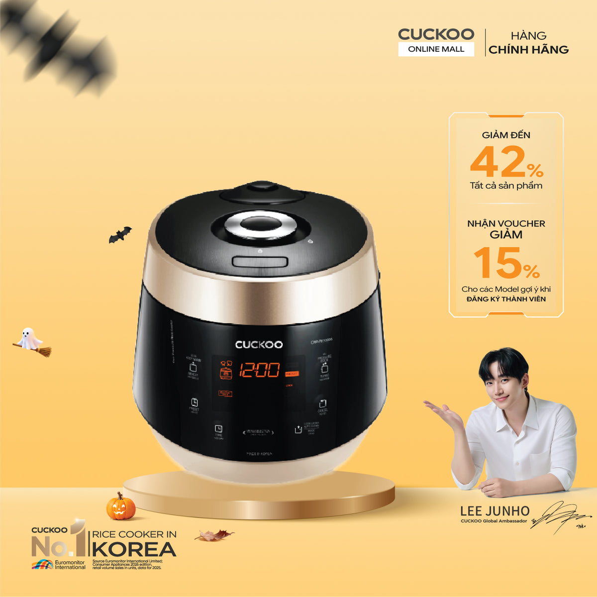 Nồi Cơm Điện Tử Áp Suất Cuckoo CRP-PK1000S/BKCGVNCV